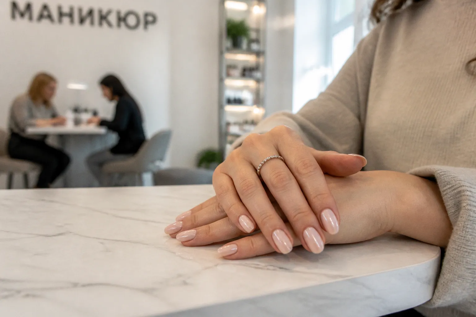 Маникюр в стиле ванильного латте: почему кремовые оттенки с сиянием стали трендом осени